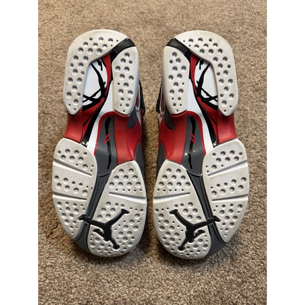 Jordan Air Jordan 8 Retro (GS) White/Black/True Red 4.5Y 305368-100 - Picture 6 of 11